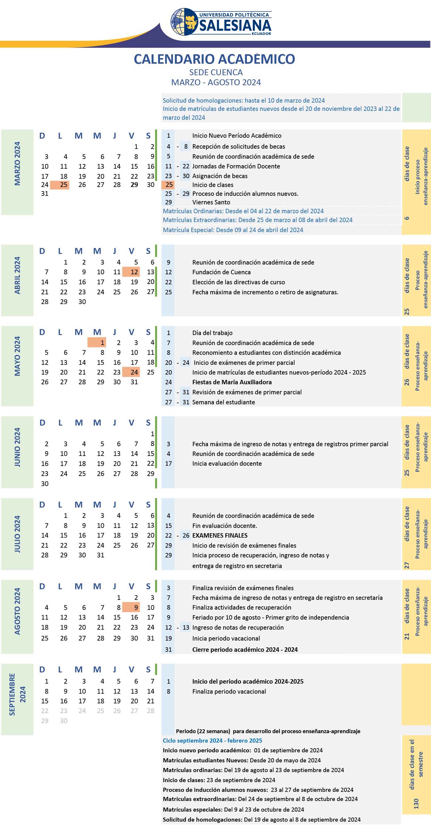 Calendario Académico Cuenca